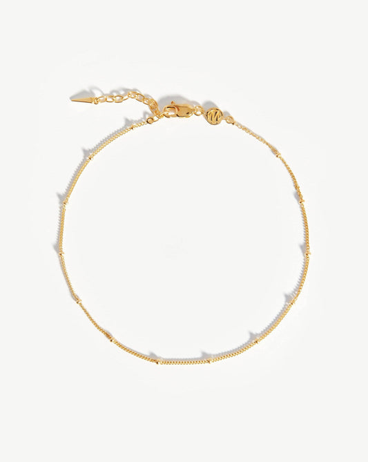 Bobble Chain Anklet | 18ct Gold Vermeil