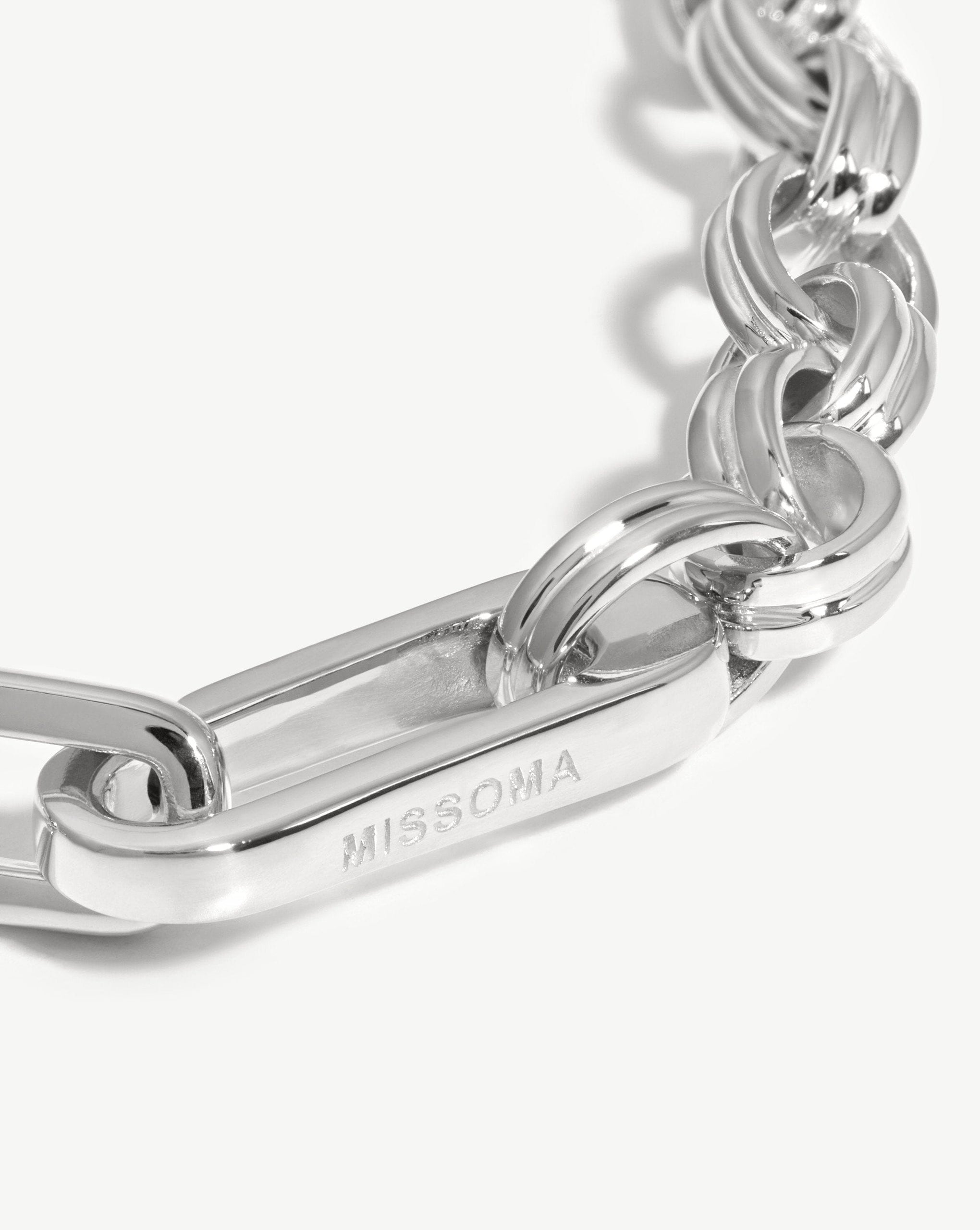 Deconstructed Axiom Chain Necklace | Silver Plated