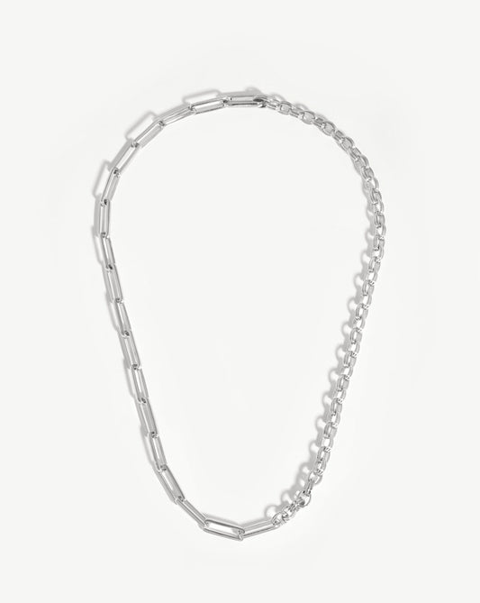 Deconstructed Axiom Chain Necklace | Silver Plated