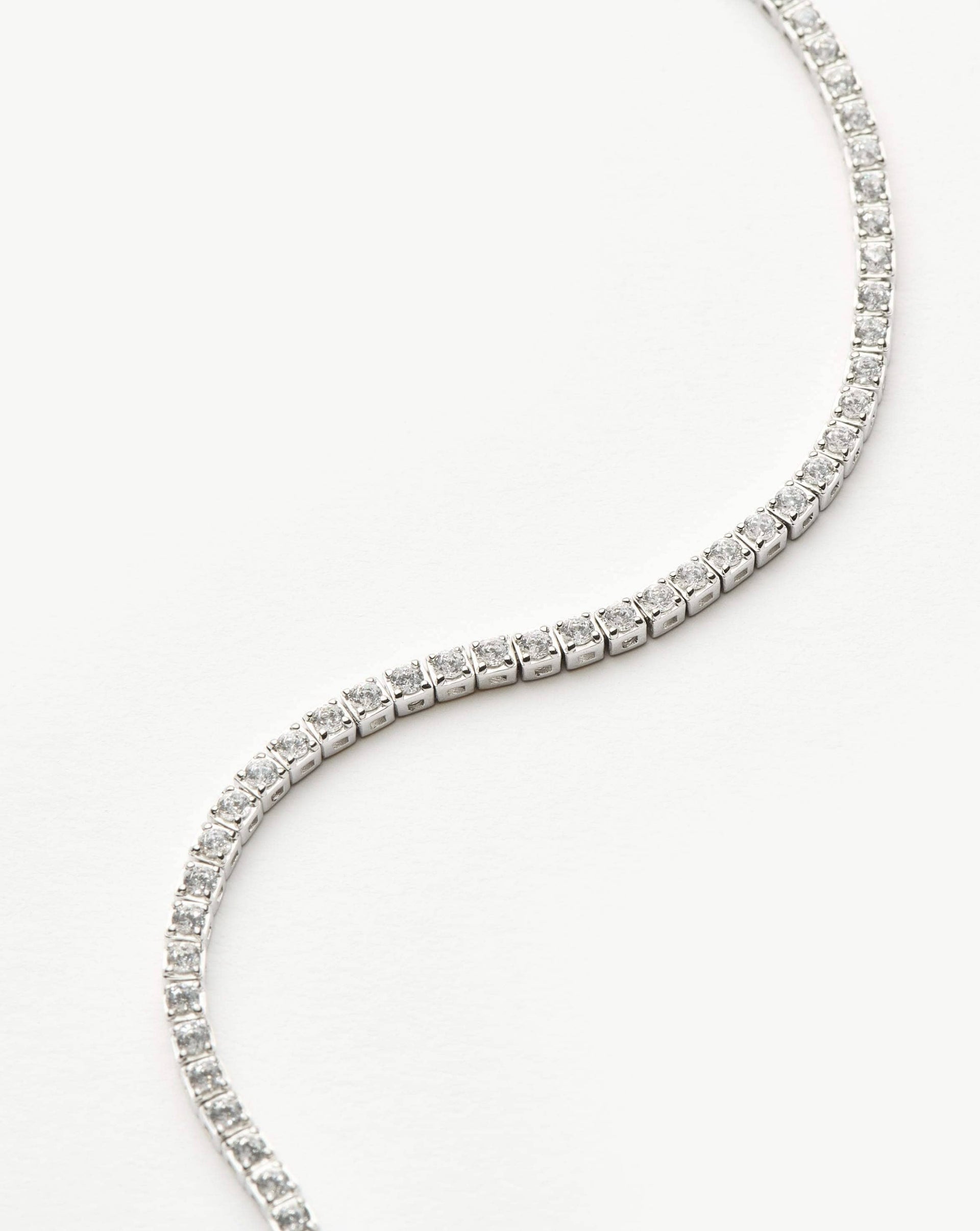 Fine Diamond Tennis Bracelet - Size L | 14ct Solid White Gold Lab Grown Diamonds