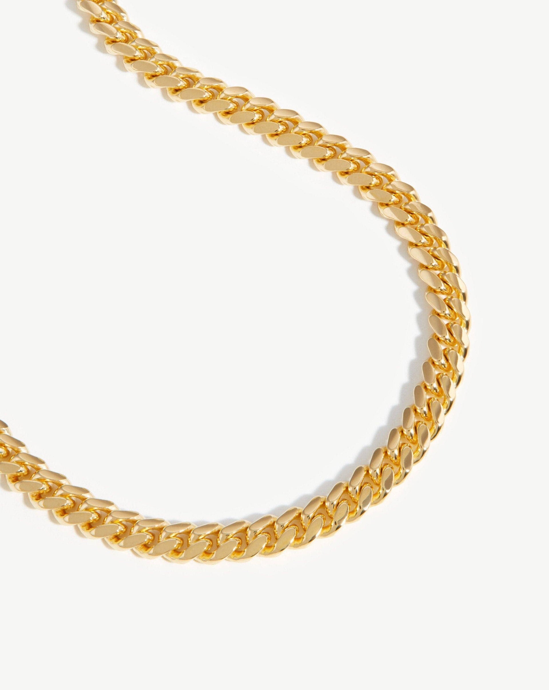 Mens Round Curb Chain Necklace