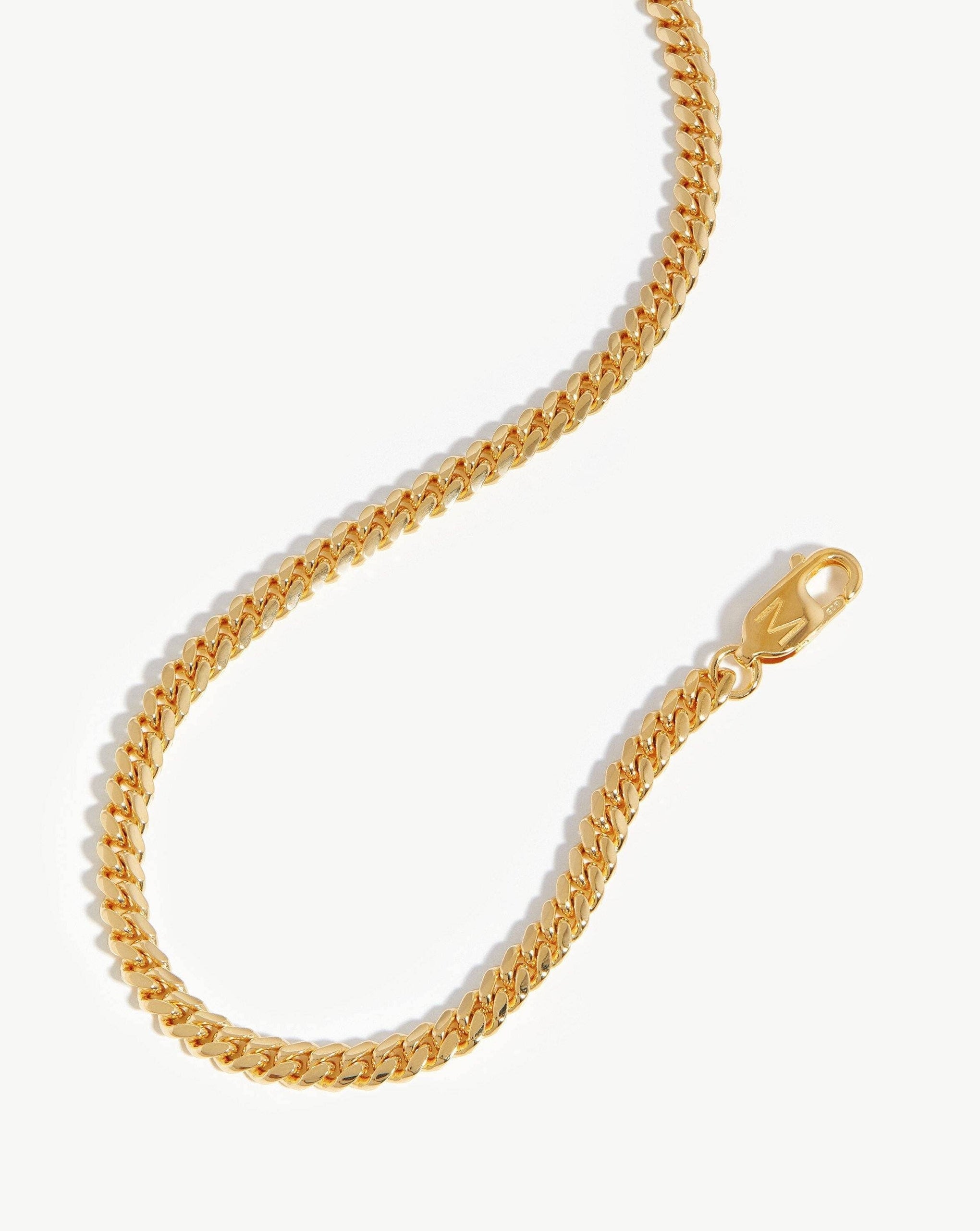 Mens Round Curb Chain Necklace