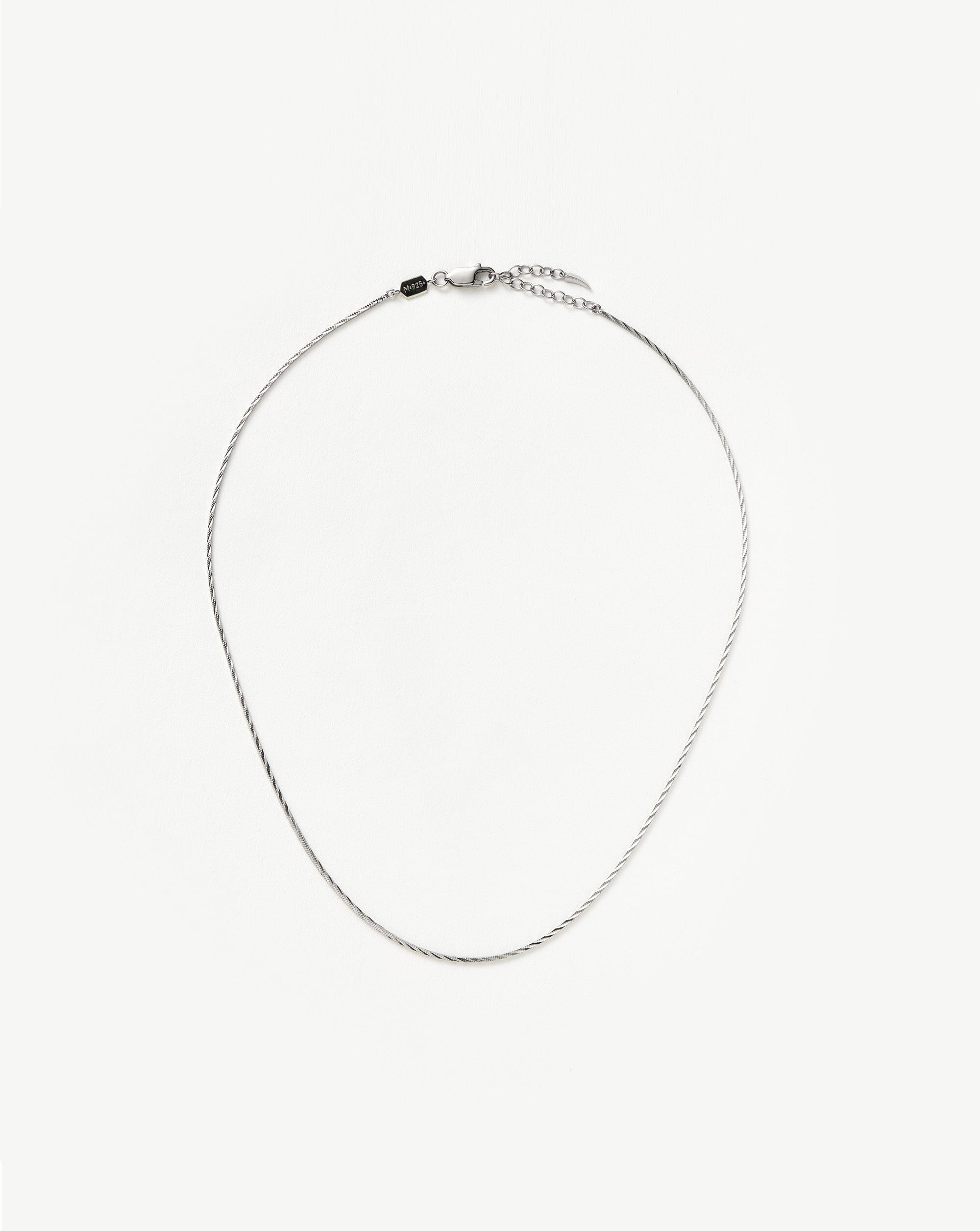 Savi Asymmetric Square Snake Chain Necklace